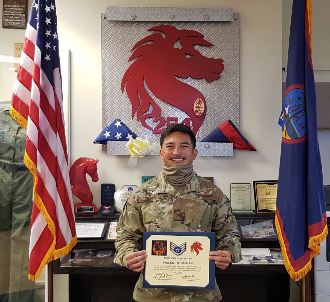 RED HORSE Squadron's Sablan earns promotion to staff sergeant